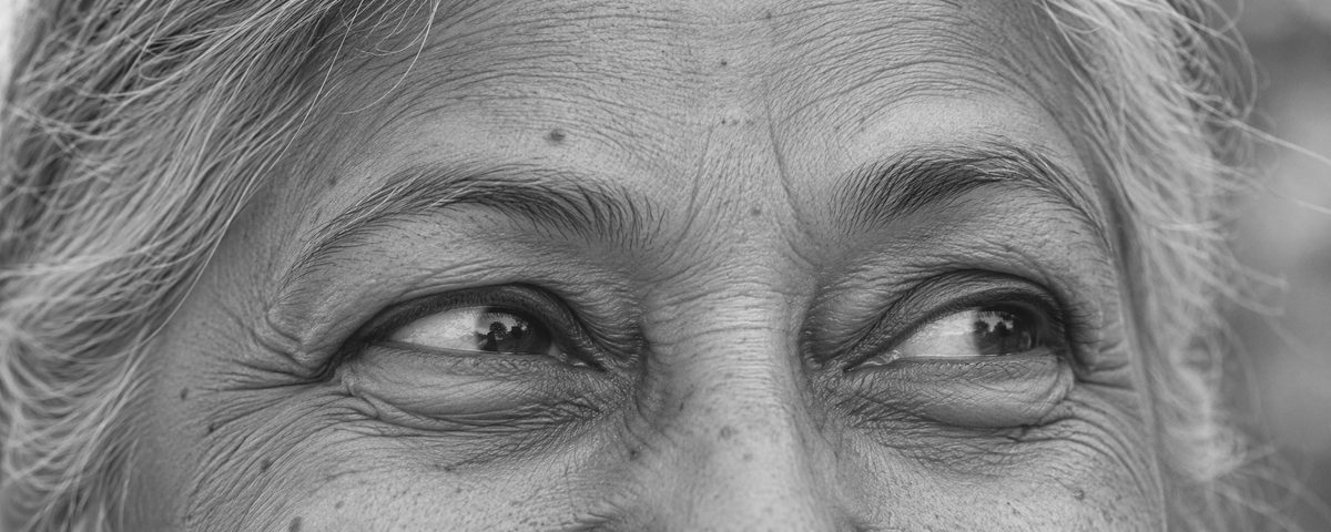 An older woman's eyes, looking to the side